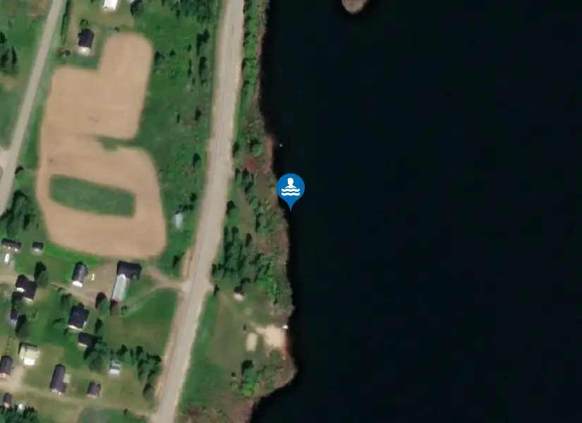 Badstranden i Juoksengi från satellit