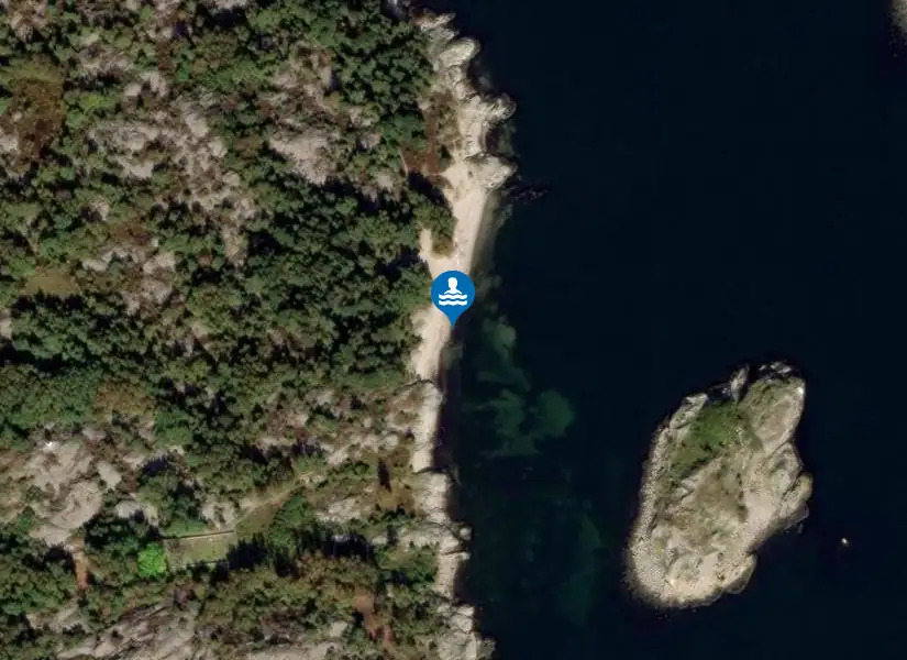 Vrångö Sandstrand från satellit
