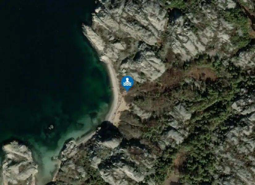 Munkeviks Badplats från satellit