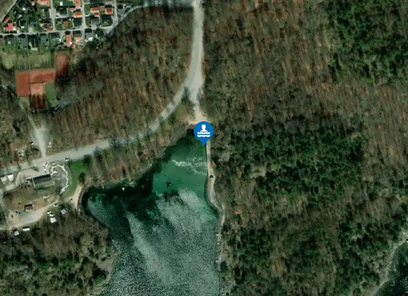 Rosenkällan havsbad från satellit