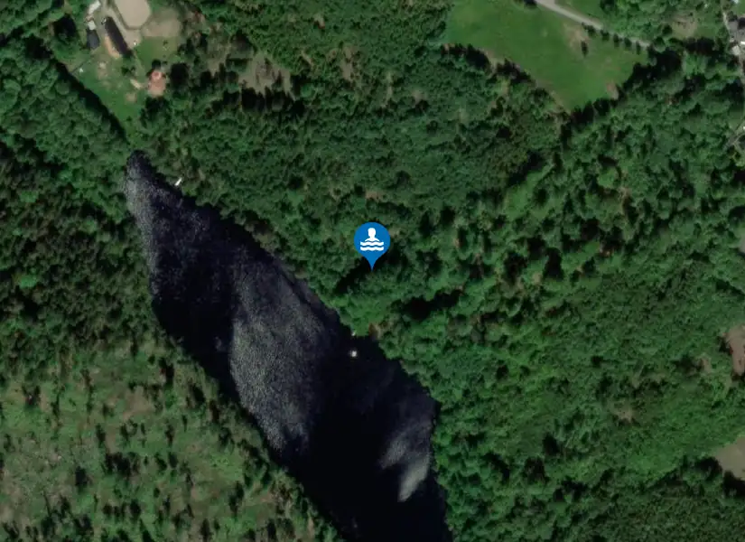 Skalagolen badplats från satellit