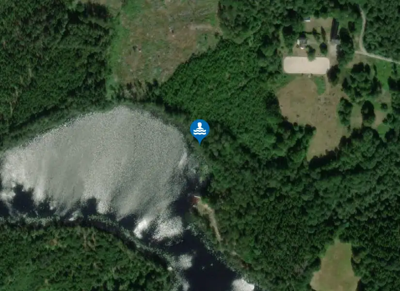 Stengölen badplats från satellit