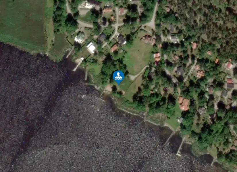 Tallholmen havsbad från satellit