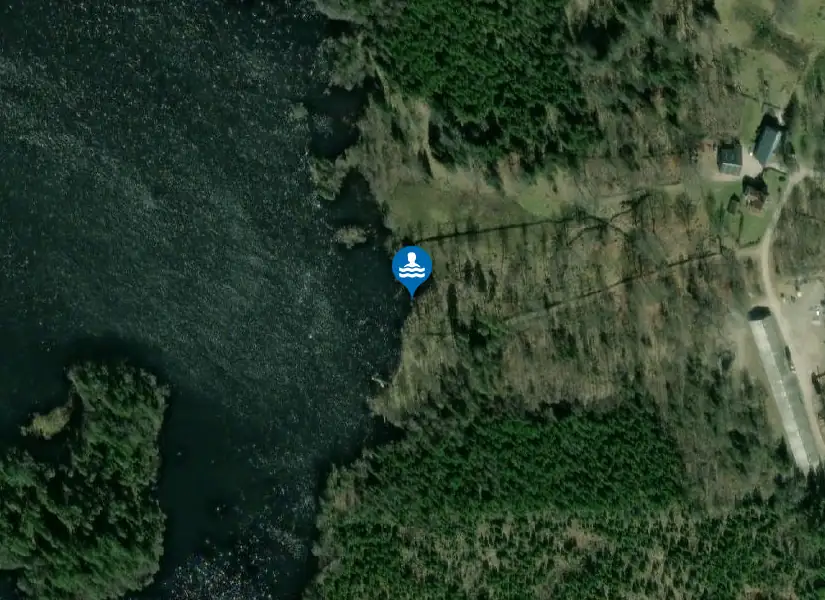 Yasjön badplats från satellit