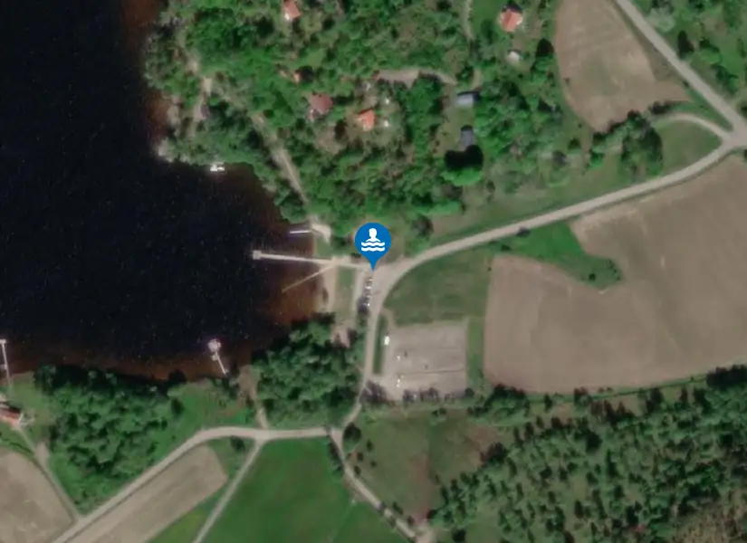 Öresjö badplats från satellit