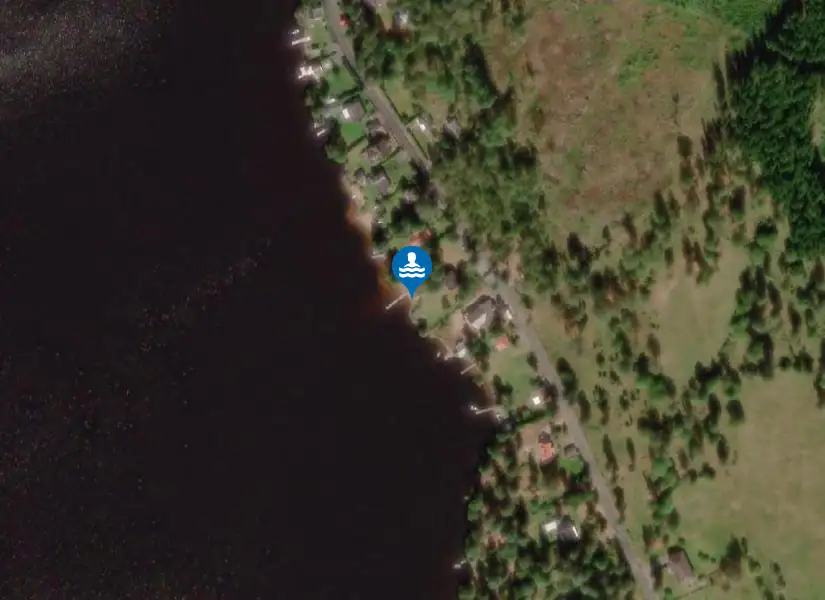 Fredriksdalssjön,Fr.d. badpl. från satellit