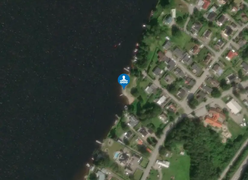 Frufällans badplats, Öresjö från satellit