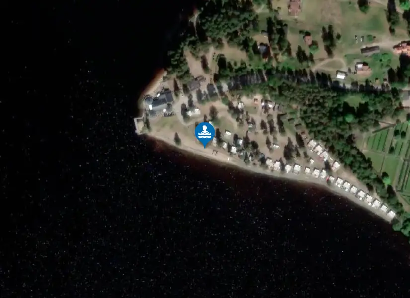 Fryken, Lysvik strandbad från satellit