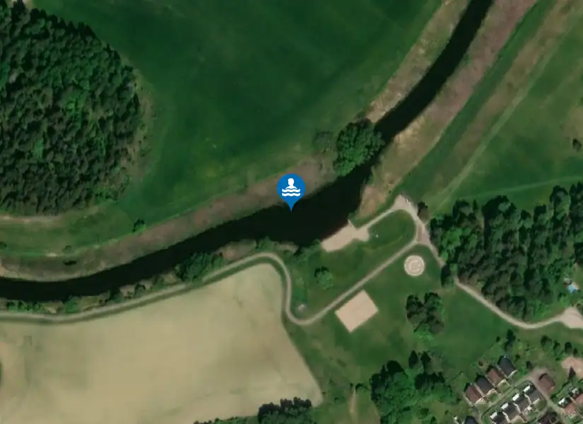 Fyrisån, Storvretabadet från satellit