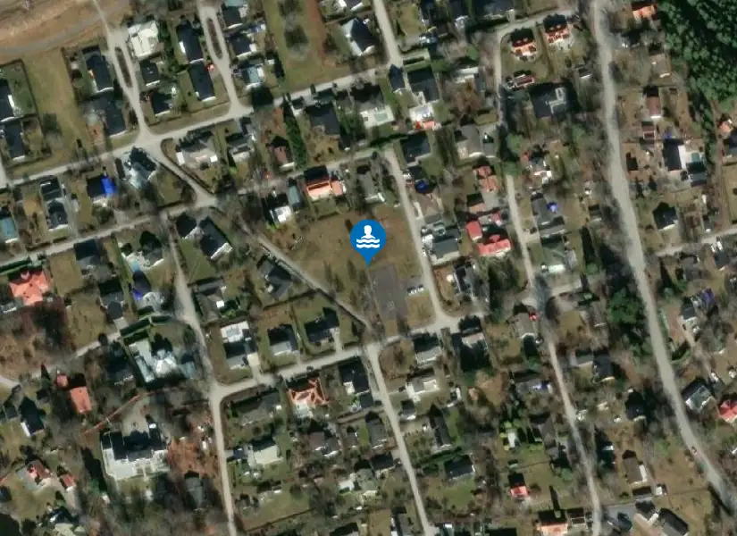 Fånäs badplats från satellit