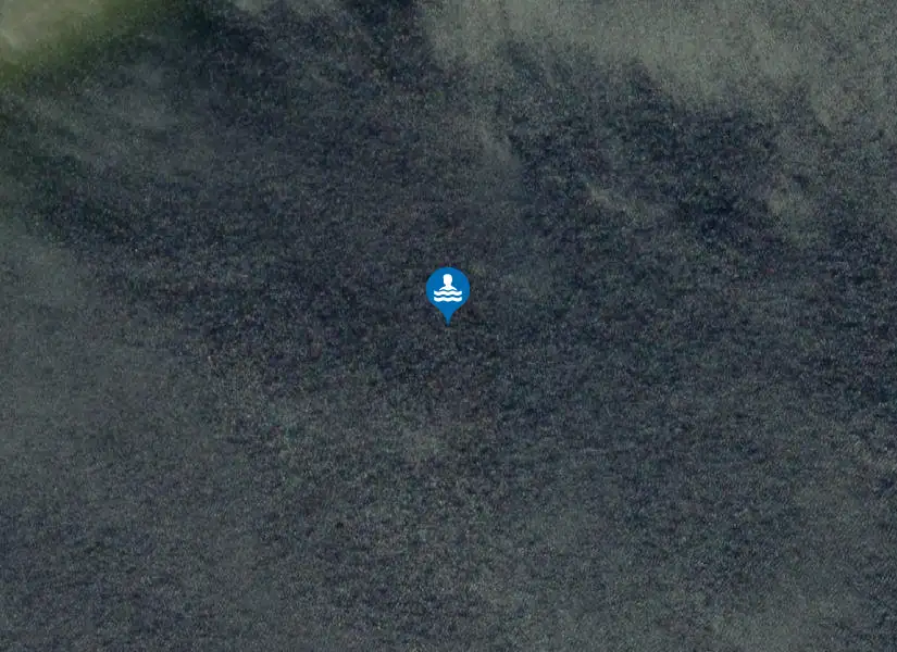 Gläntan, Bondöfjärden, Sandängesstranden från satellit