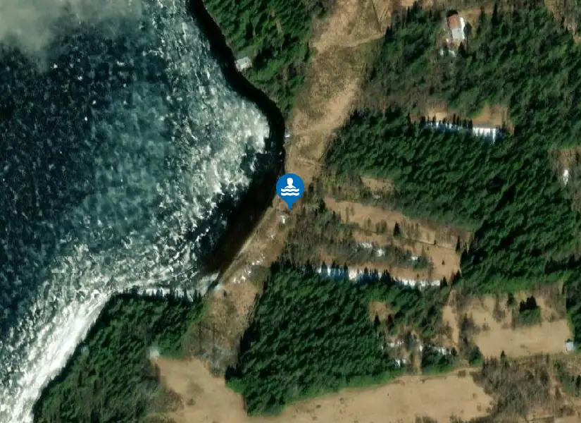 Granåsens badplats från satellit