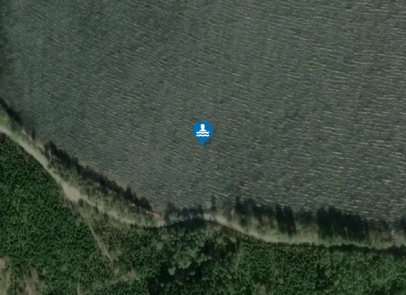 Antens södra strand från satellit