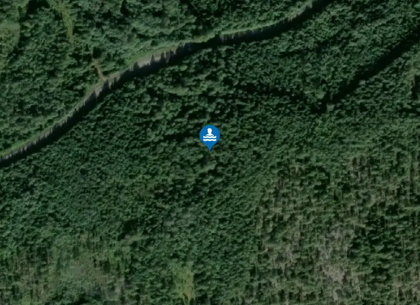 Gussjön, Starreds badplats från satellit