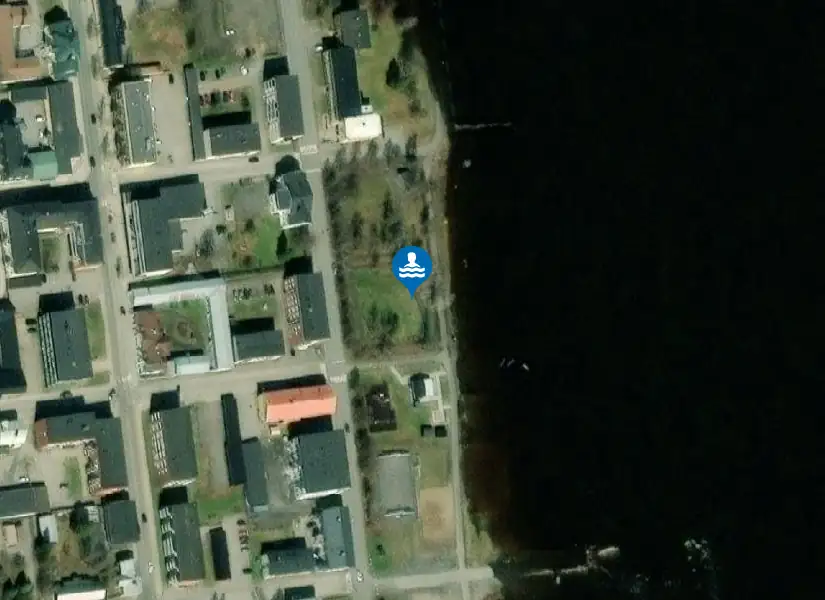 Haparanda strand från satellit