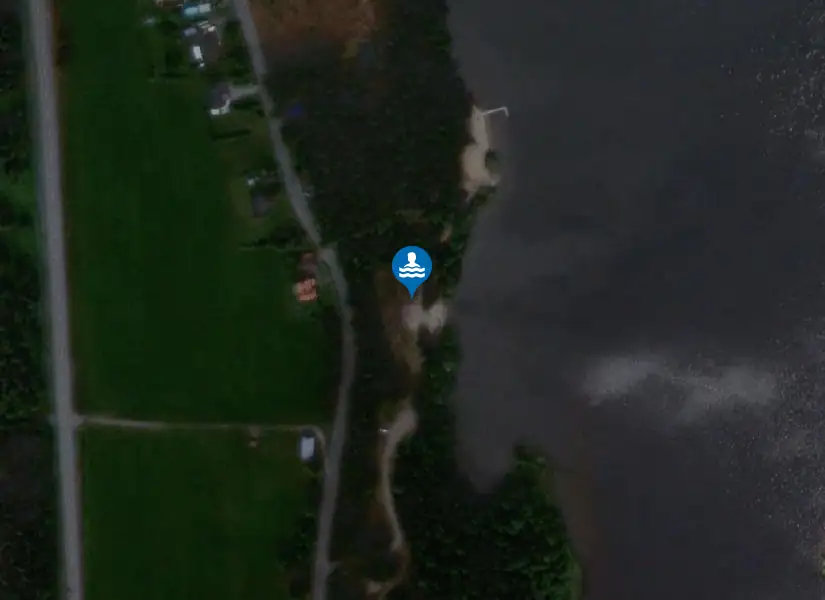 Hedkarlssjön Sundborn från satellit