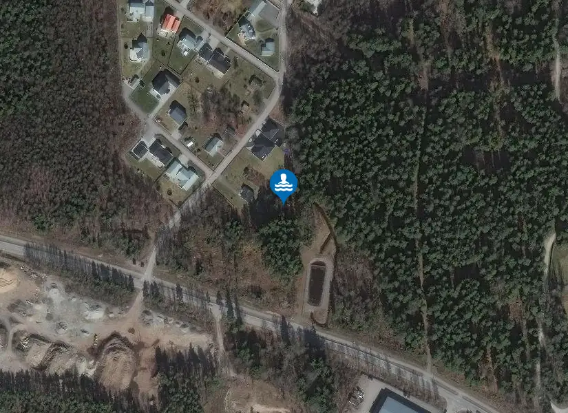 Helgasjön, Gamla Evedal från satellit