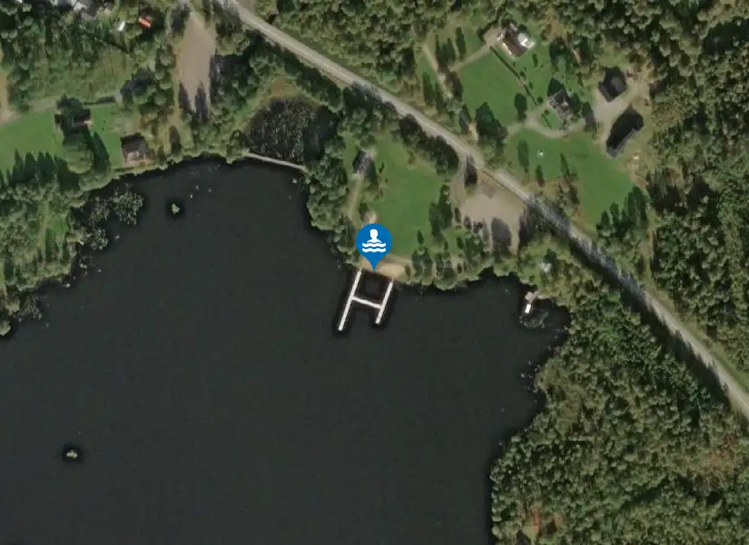 Helgasjön, Hjortsjöbadet från satellit