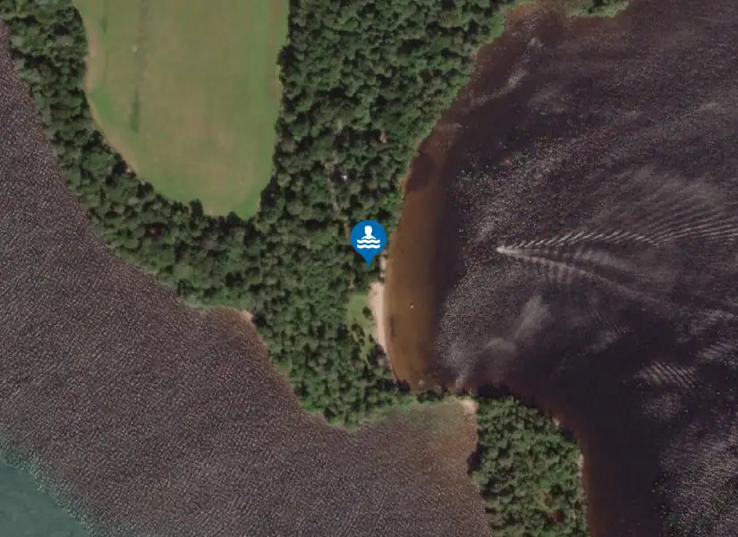 Helgasjön, Skälsnäs från satellit
