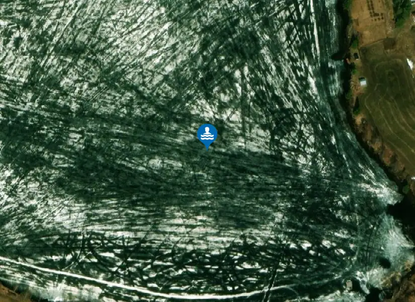 Hemträsket, Blåsmark från satellit