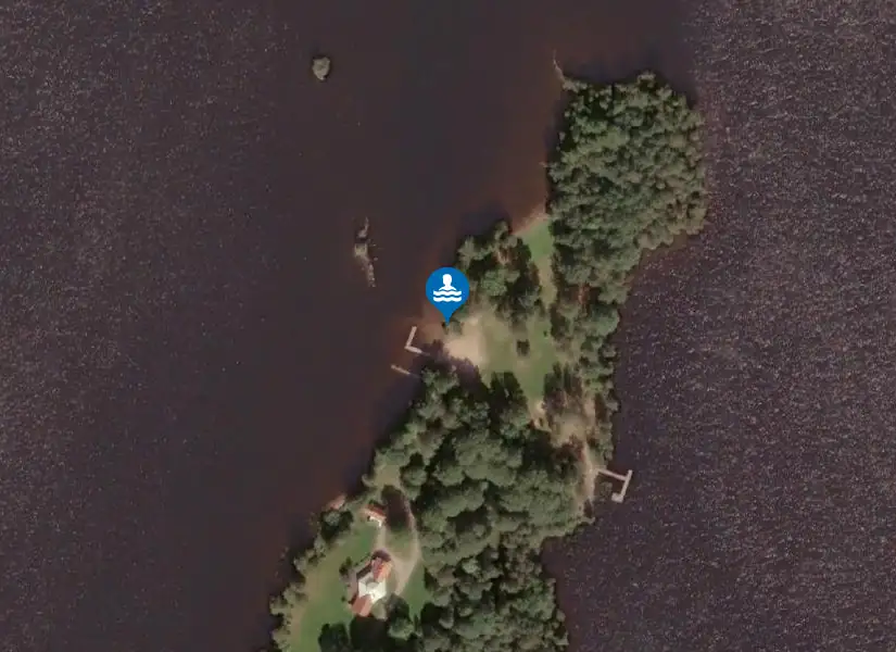 Hindsen, Näsudden V från satellit