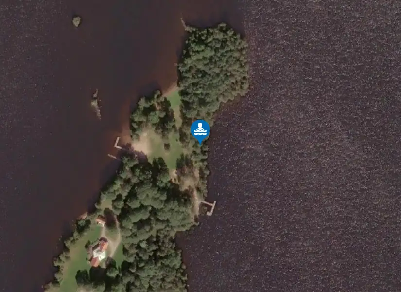 Hindsen, Näsudden Ö från satellit
