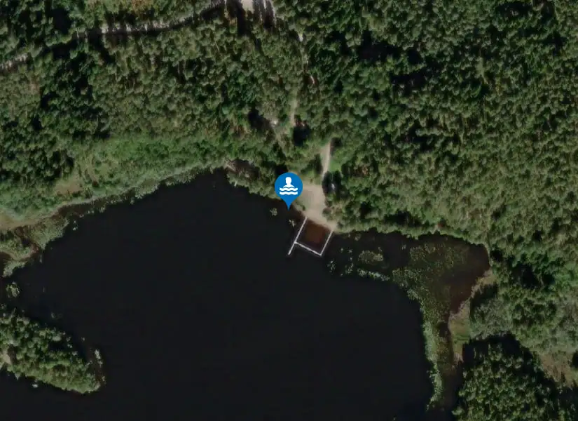 Holmasjön, Holsby från satellit