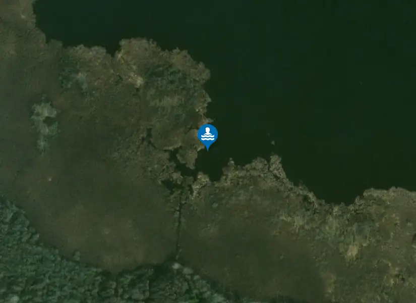 Hosjöbadet från satellit