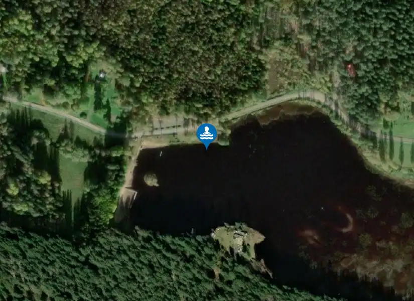 Huddunge, Myrsjöbadet från satellit