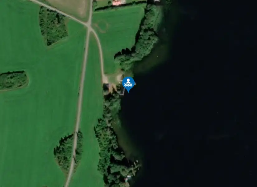Aspa badplats, Vättern från satellit