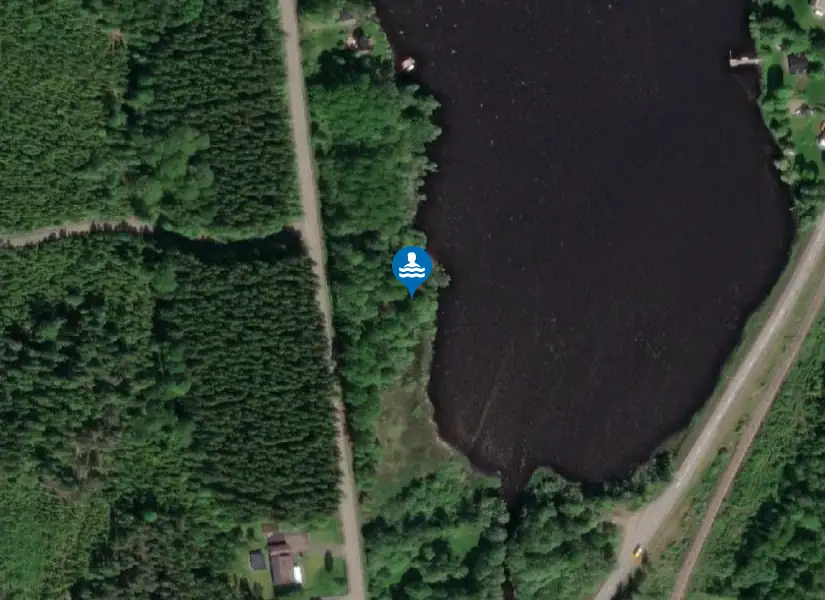 Hytte från satellit