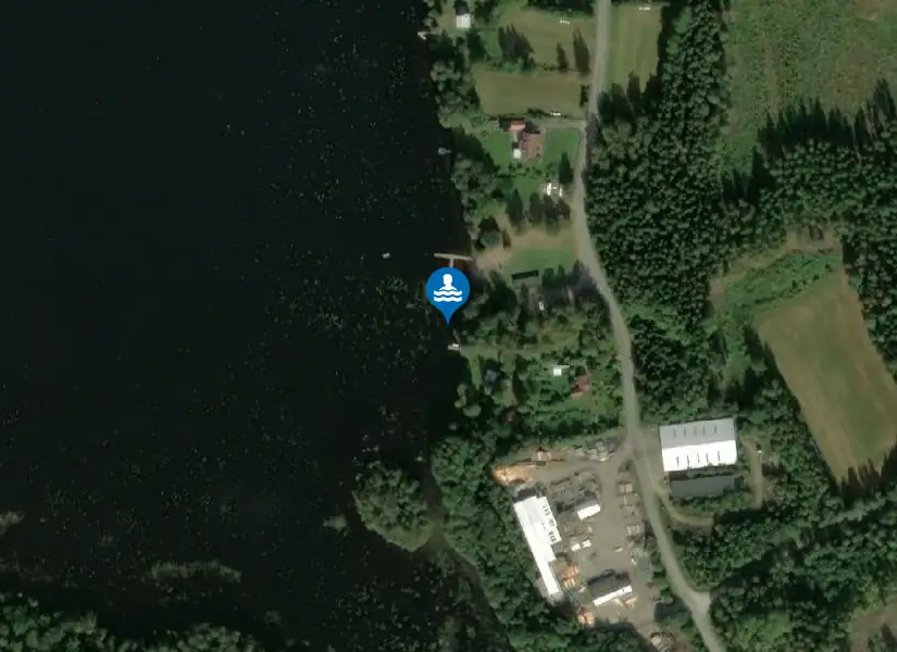 Häljanäs badplats från satellit