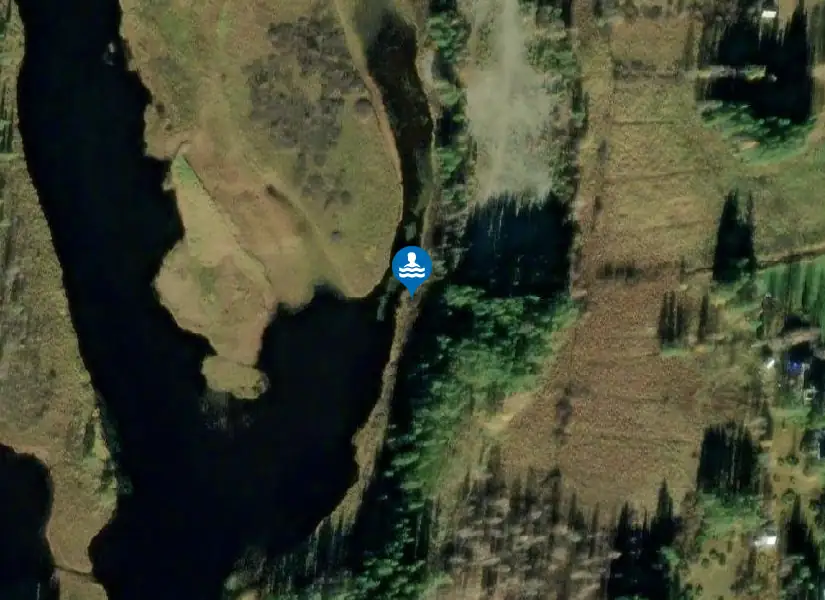 Höglands badplats från satellit