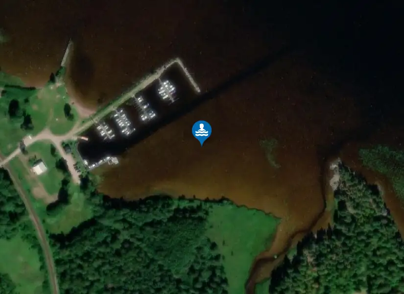 Insjön, Ålbybadet från satellit