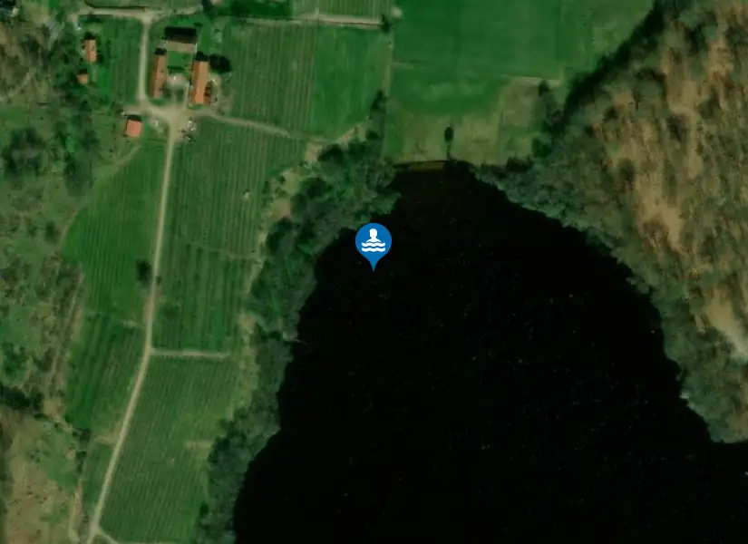 Ivösjön, Klackabadet från satellit