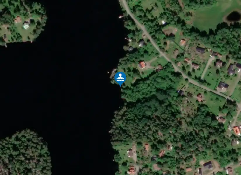 Karlsby badplats från satellit