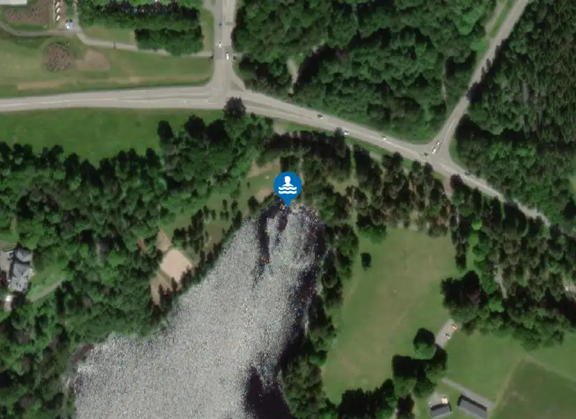 Karstorpssjön, Barnbadet från satellit