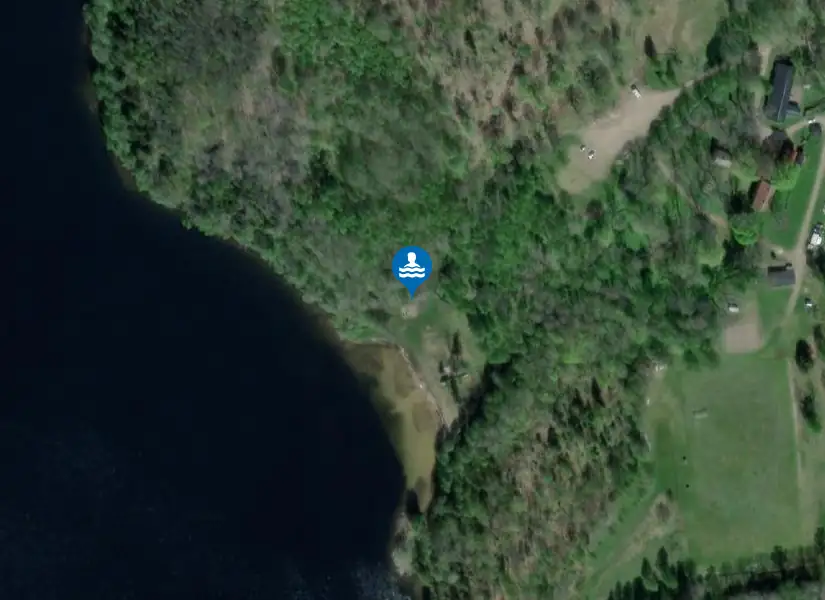 Badplatsen Furusjön från satellit